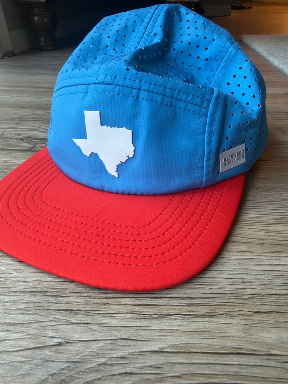 Alter ego running Texas Patch Blue & Red Perforated 5-Panel Cap